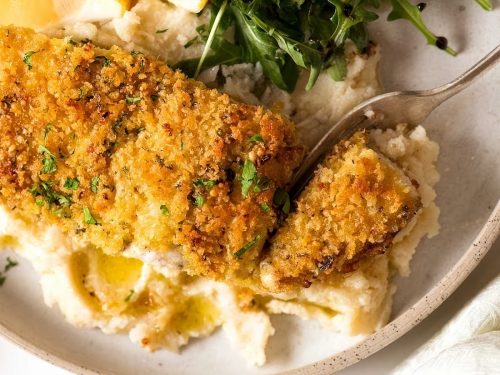 Baked Flounder with Panko and Parmesan