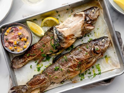 Baked Fresh Rainbow Trout Recipe