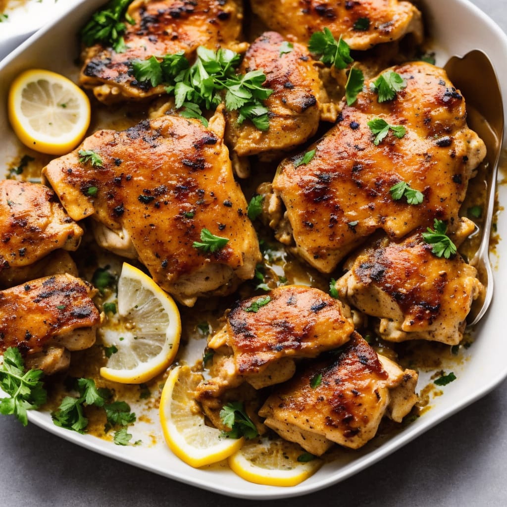 Baked Lemon Butter Chicken Thighs