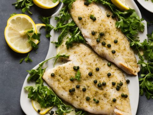 Baked Lemon Sole with Lemon & Caper Paste