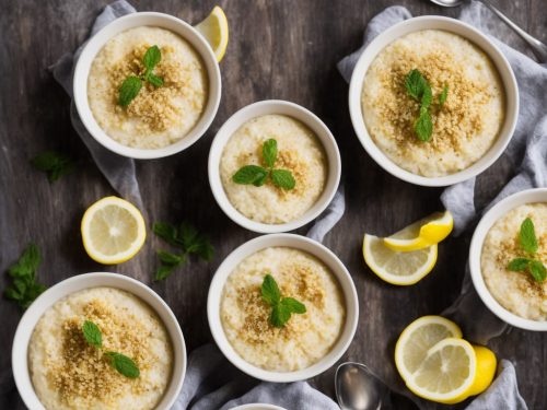 Baked Lemon & Vanilla Rice Pudding