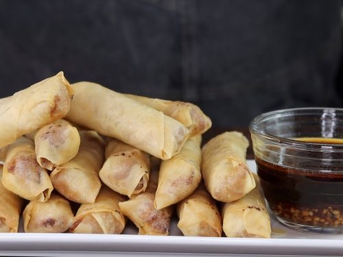 Baked Pork Spring Rolls