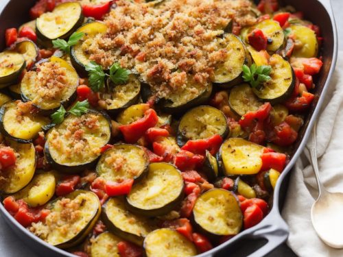 Baked Ratatouille with Lemon Breadcrumbs