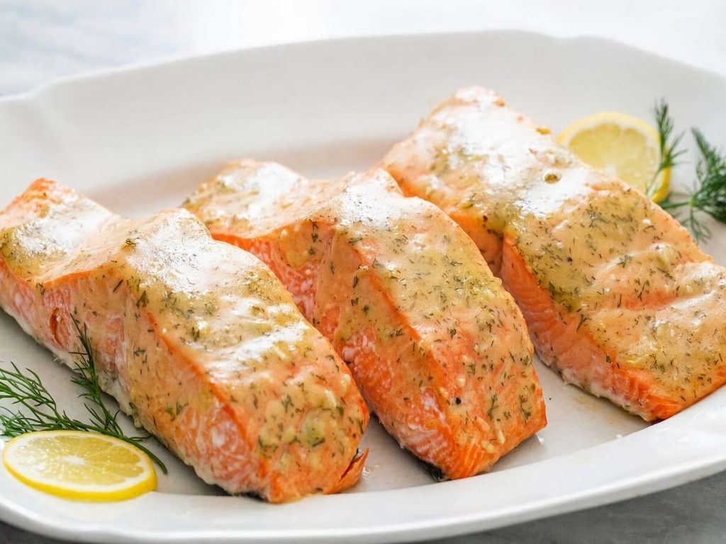 Baked Salmon Fillets Dijon Recipe