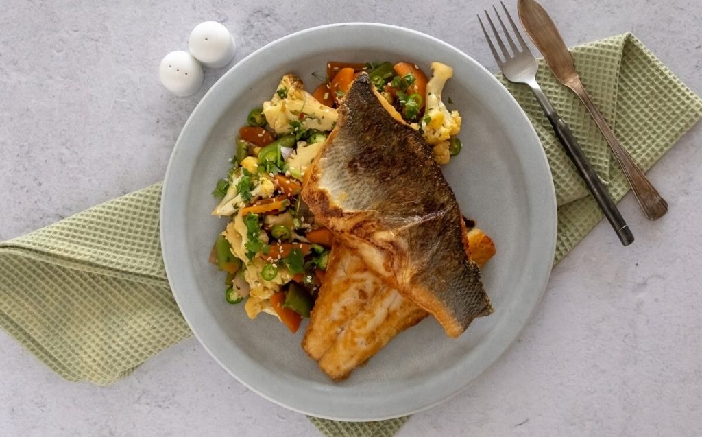 Baked Sea Bream with Tomatoes & Coriander