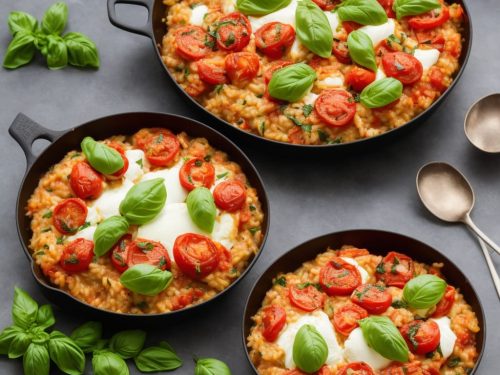 Baked Tomato, Mozzarella & Basil Risotto