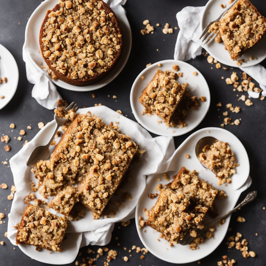 Banana Cake with Pecan Crumble Crunch