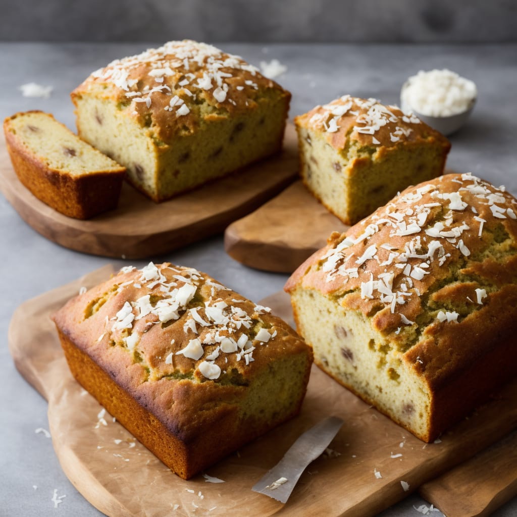 Banana, coconut & cardamom bread