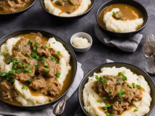 Bangers and Mash with Onion Gravy