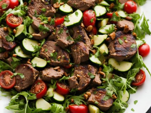 Barbecue Lamb Courgette Salad