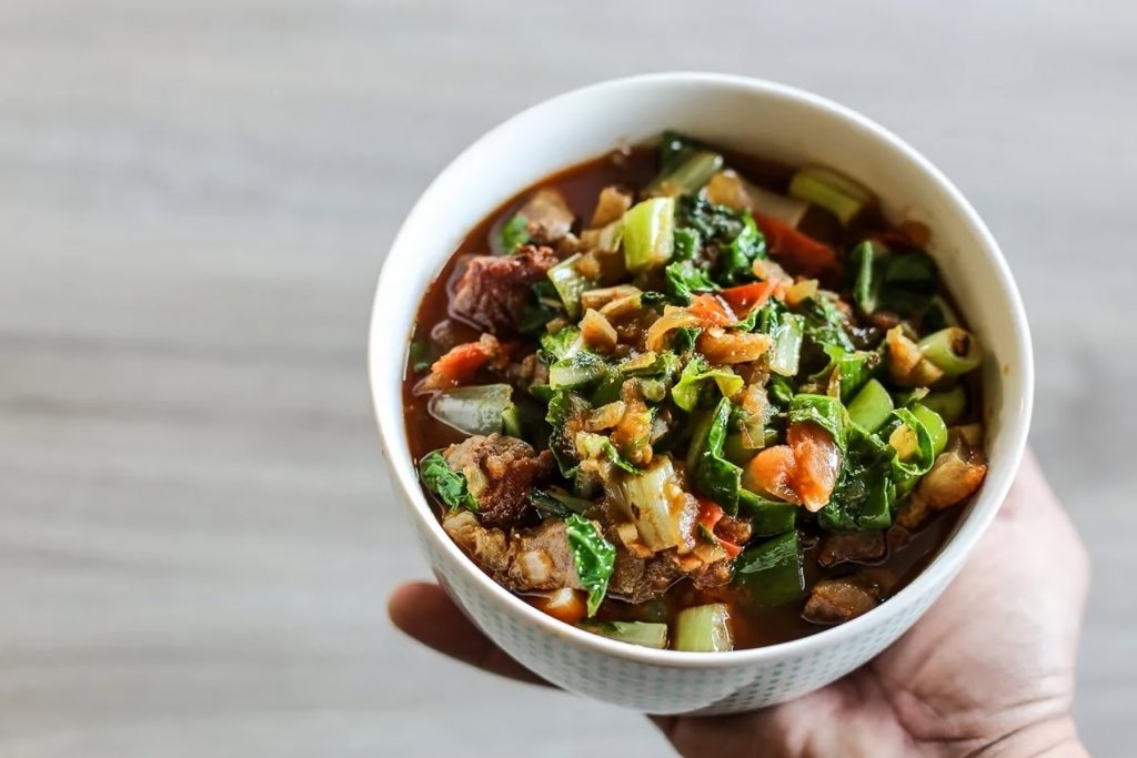 Barbecue Pork with Bok Choy