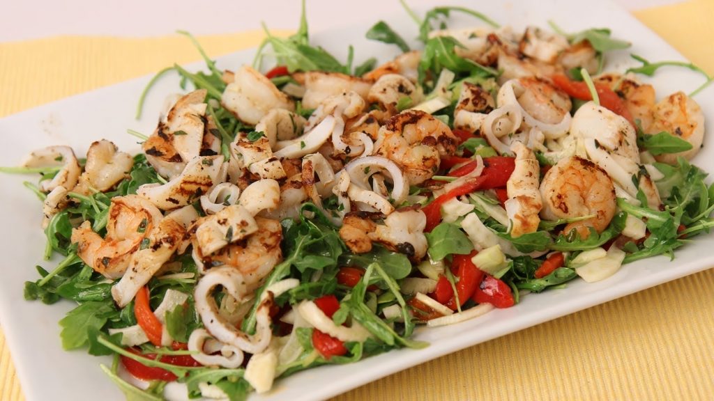 Barbecued Squid Salad