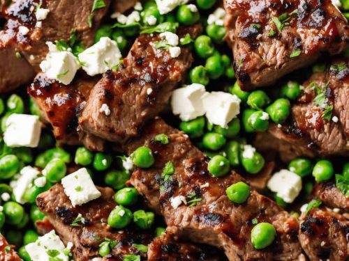 BBQ Lamb with Peas, Mint & Feta