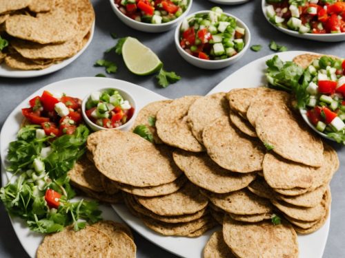 Bean & feta spread with Greek salad salsa & oatcakes