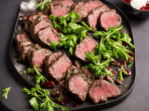 Beef Fillet with Red Wine Sauce