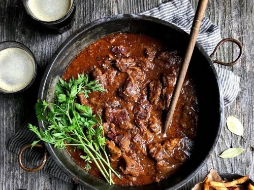 Beef in Beer in the Slow Cooker