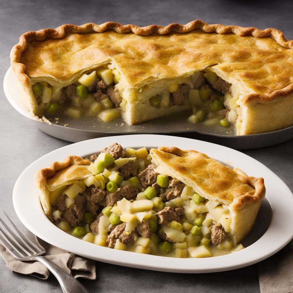 Beef, leek & swede Cumberland pie