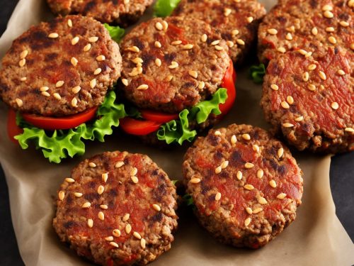 Beef & red pepper burgers