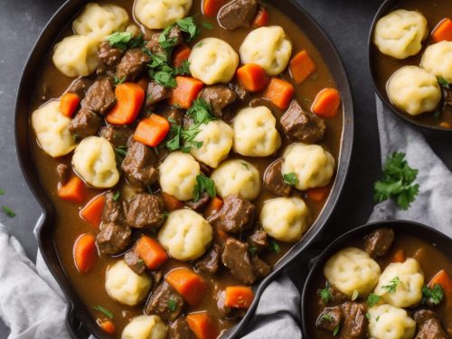 Beef Stew with Cheese Scone Dumplings