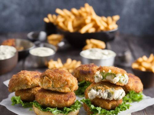 Beer-battered fish burgers