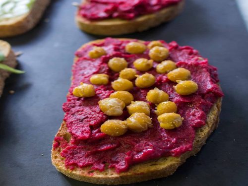 Beetroot, Hummus & Crispy Chickpea Sub Sandwich