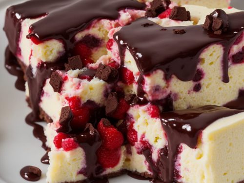 Berry Semifreddo with Warm Chocolate Sauce