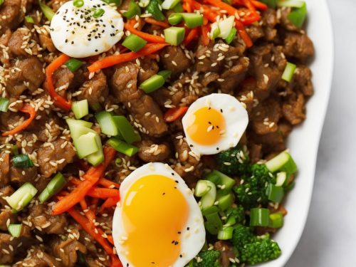 Bibimbap (Korean Rice With Mixed Vegetables)