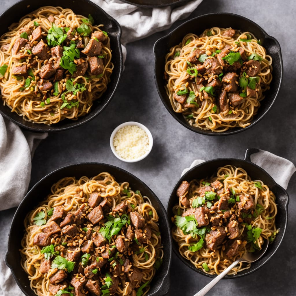 Black Bean Pork with Noodles