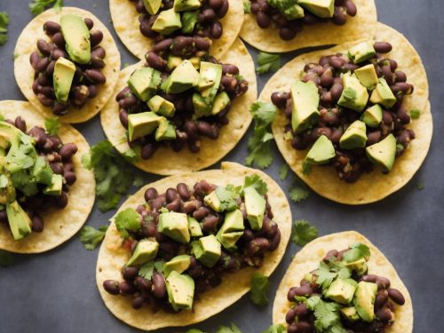 Black Bean Tostadas with Avocado Salsa