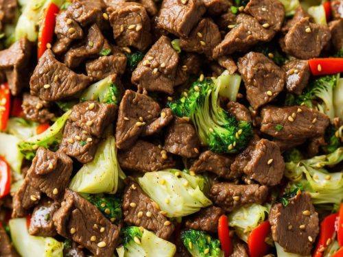 Black Pepper Beef and Cabbage Stir Fry