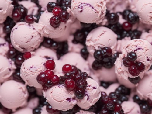 Blackcurrant No-Churn Ice Cream