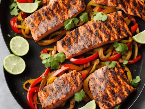 Blackened Salmon Fajitas