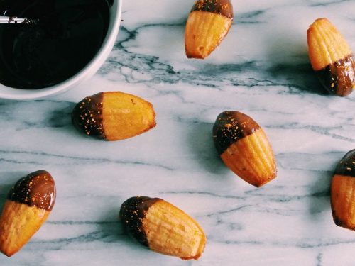 Blood Orange & Dark Chocolate Madeleines