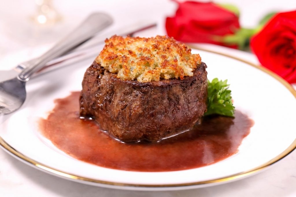 Blue Cheese Crusted Filet Mignon with Port Wine Sauce