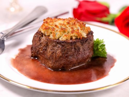 Blue Cheese Crusted Filet Mignon with Port Wine Sauce