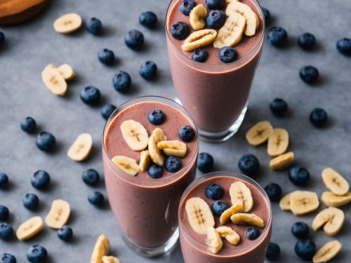 Blueberry, Banana, and Peanut Butter Smoothie