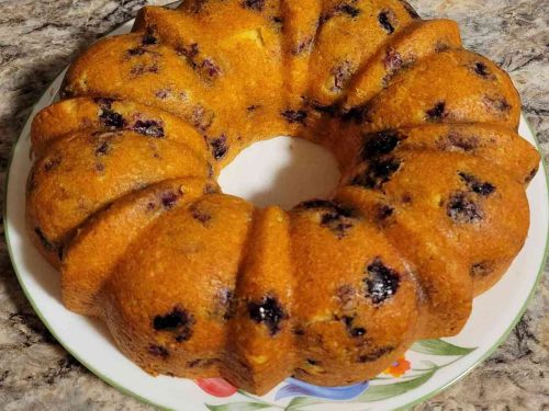 Blueberry Cream Cheese Pound Cake I