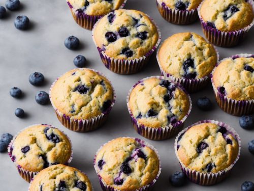 Blueberry, Peach & Soured Cream Muffins