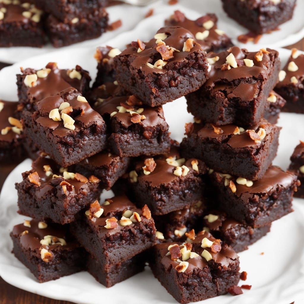 Bourbon, Black Cherry & Bacon Brownies