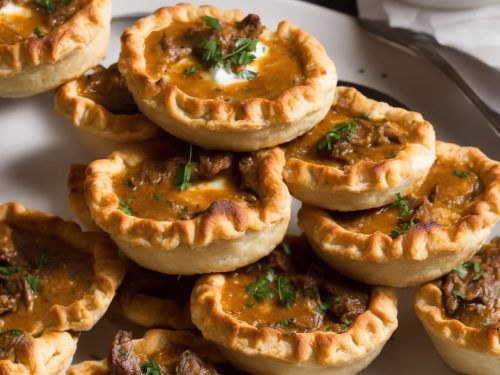 Braised Lamb & Goat's Cheese Pies with Gravy