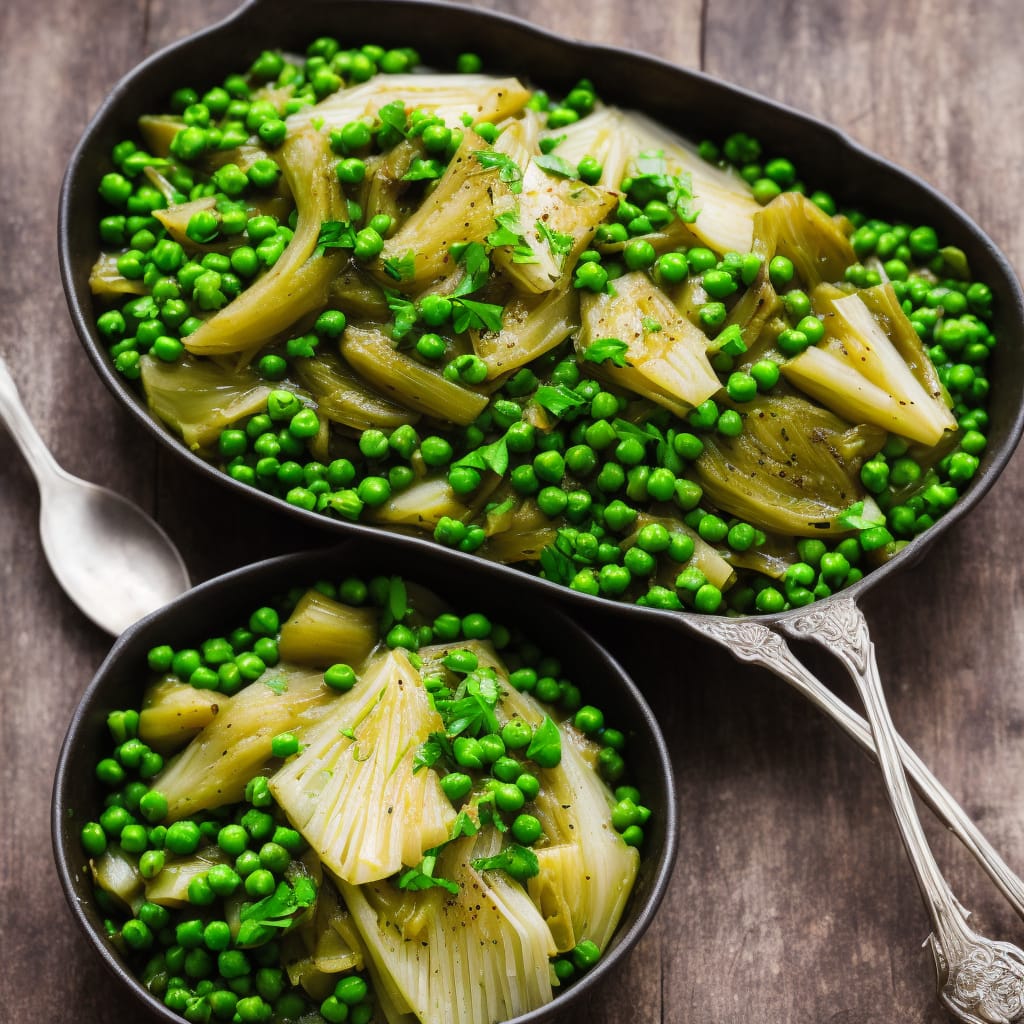 Braised Leeks & Peas