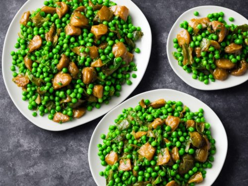 Braised Lettuce with Peas