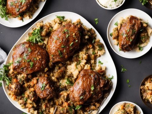 Braised Shoulder of Lamb with Jewelled Stuffing