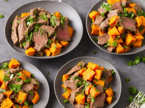 Brazilian-Style Beef with Sweet Potato Salad