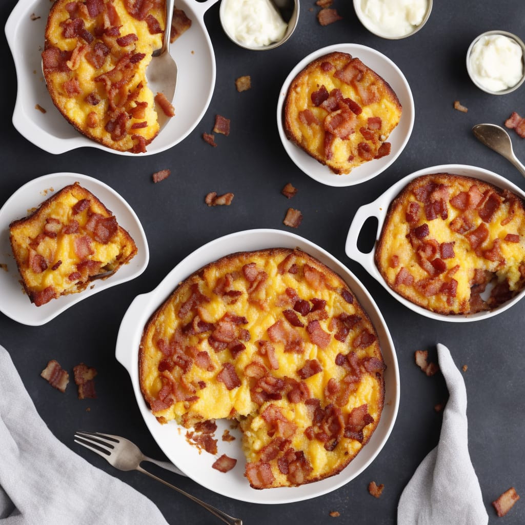 Brioche Breakfast Bake with Crispy Bacon