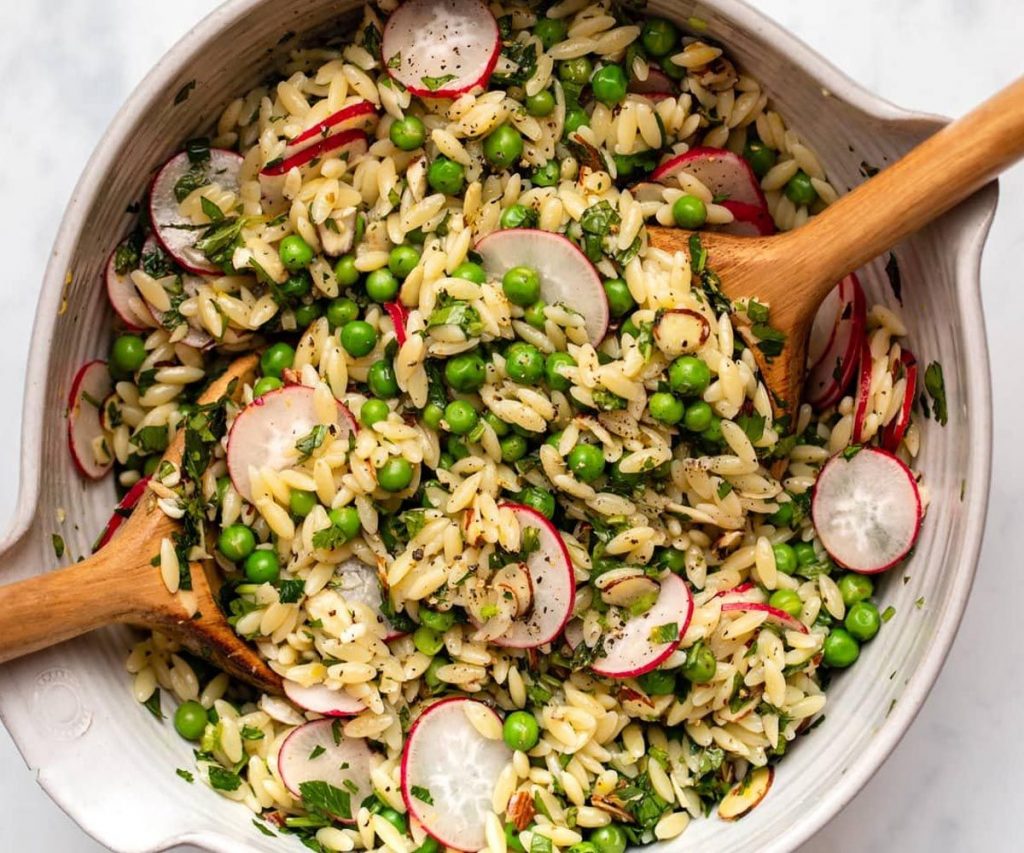 Broad Bean, Pea & Orzo Salad