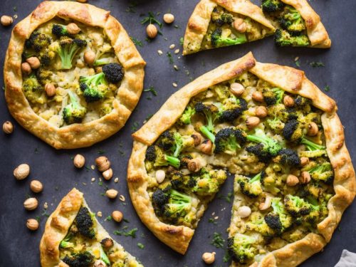 Broccoli & cauliflower cheese galette with hazelnut spelt pastry