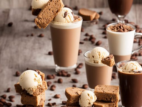 Broken Biscotti Ice Cream with Hot Mocha