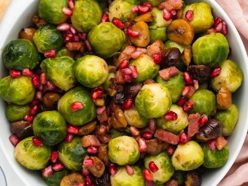 Brussels Sprouts with Chestnut Bacon Butter