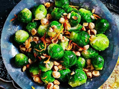 Brussels Sprouts with Hazelnut & Orange Butter